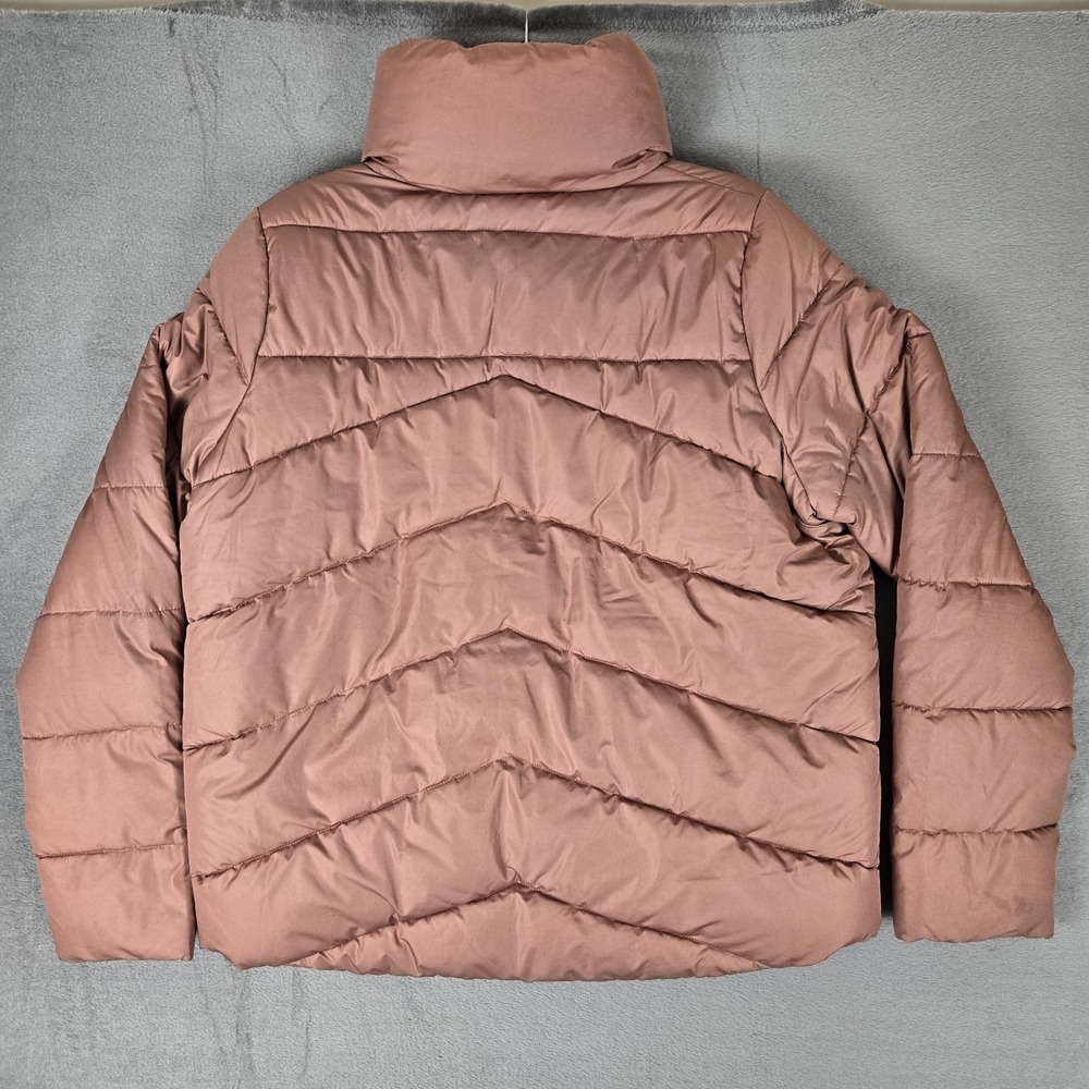 BARBOUR Cabot Quilted Puffer Jacket Womens 10 Rose Blush Full Zip Pockets - Picture 2 of 9